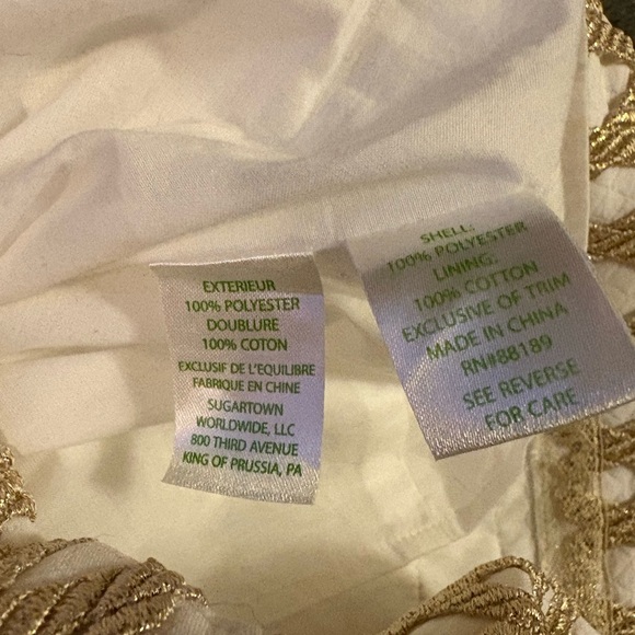 Lilly Pulitzer White Dress with Gold Accents - Picture 8 of 12